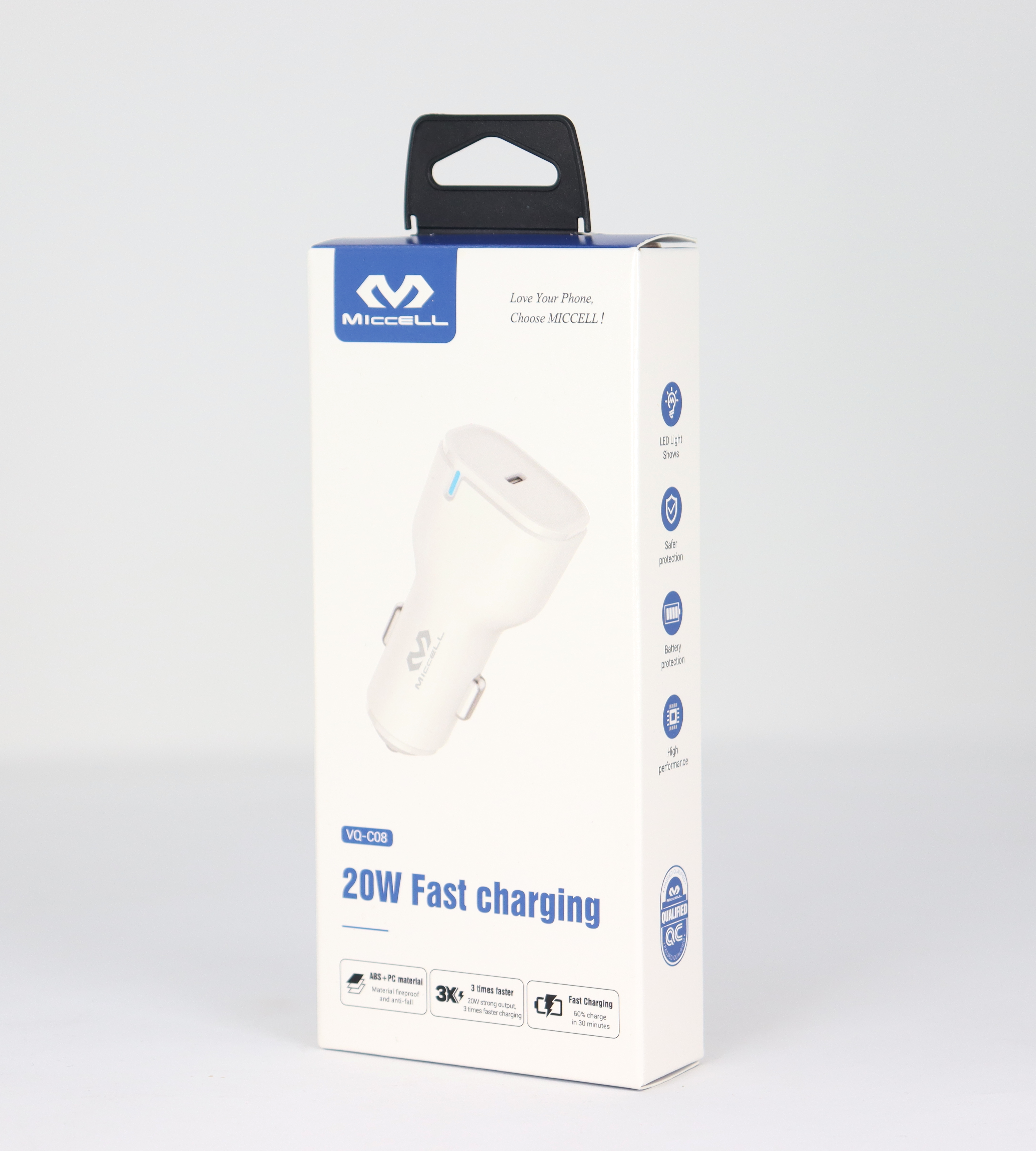 S1970 Miccell 20W Car Charger (VQ-C08) Box Pack